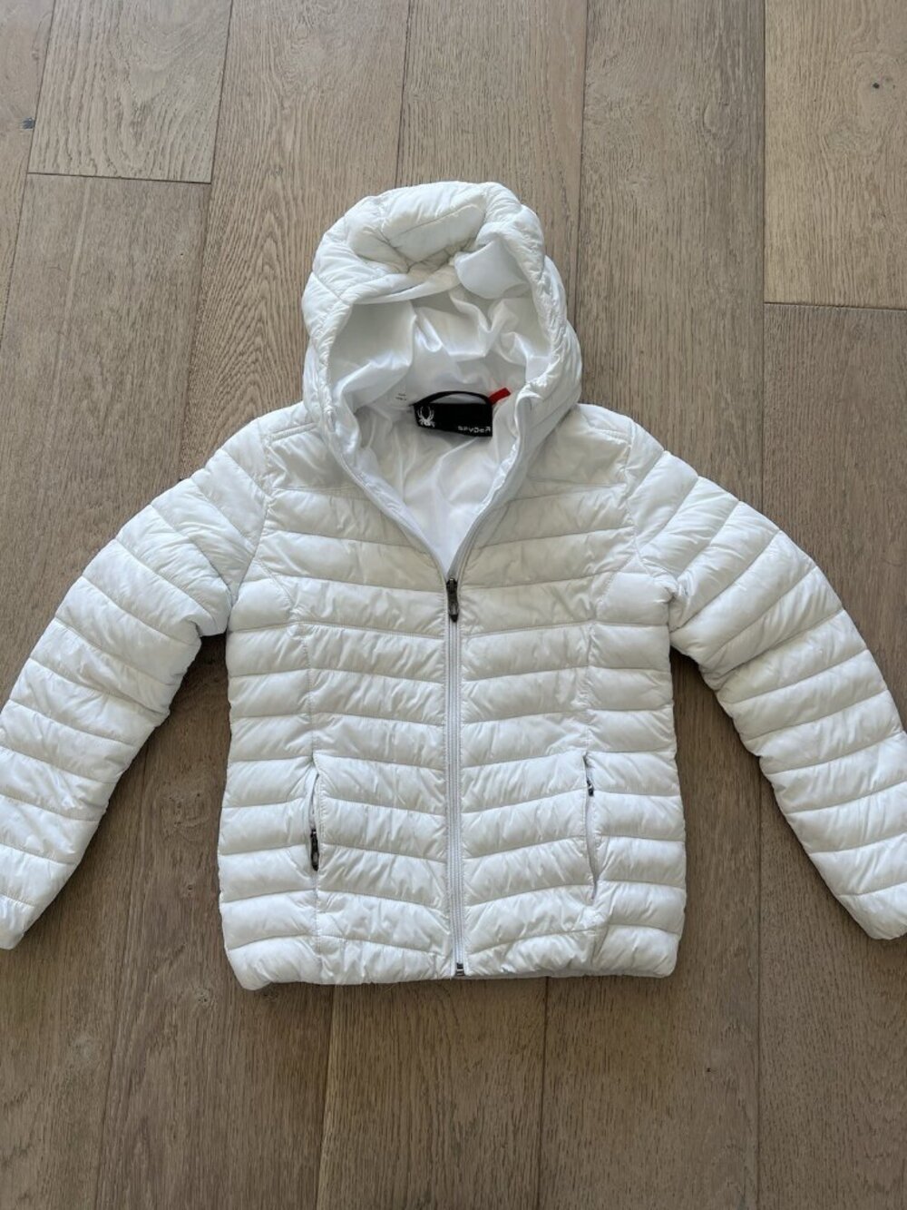 Spyder White Down Puffer Jacket Youth M (8/10)